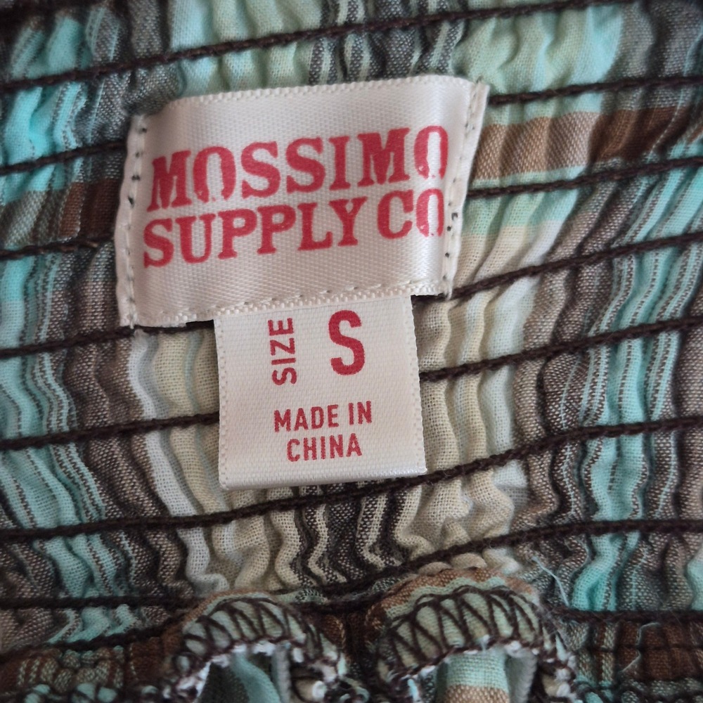 Mossimo Supply y2k 90s Plaid Floral Ruffle Cami Top Mint Brown Small Babydoll - Picture 7 of 11